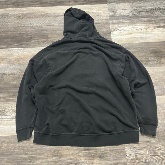 Nike Black Women Medium Sportswear French Terry Lace Up Swoosh Sweatshirt Hoodie - Picture 8 of 10